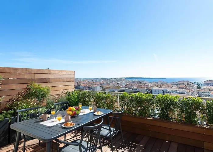Rooftop View - 2 Bdr 2 Bthr 1 Toil - Clim Terrace Elevator Small Parking Cannes